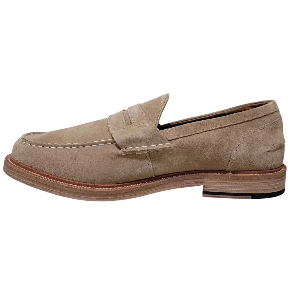 ALDO Men Buckley Slip On Penny Loafers Size US 14 Taupe Brown Suede